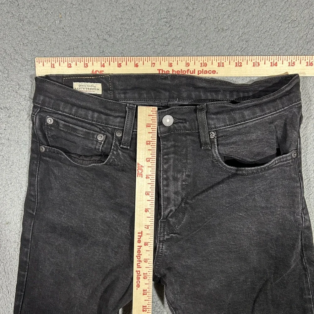 Levi's 512 Jeans Mens 31x30 Black Slim Fit Stretch Preowned #3282